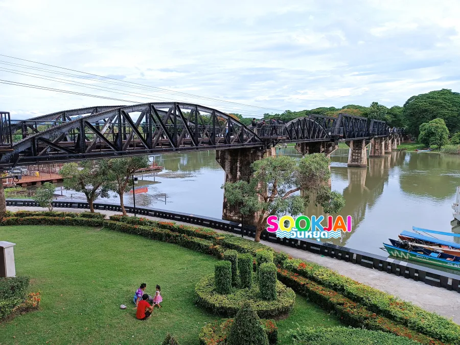 Check-in at the Bridge over the River Kwai, a world-class landmark of Kanchanaburi, retracing the history of the Death Railway