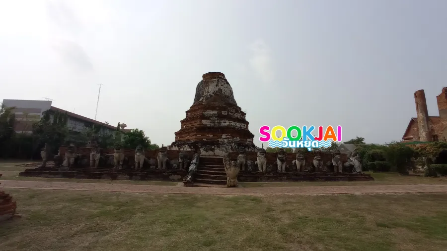 วัดธรรมิกราช อยุธยา ยลโฉมเศียรพระพุทธรูปยักษ์ และปริศนาพุทธศิลป์ทรงลพบุรี