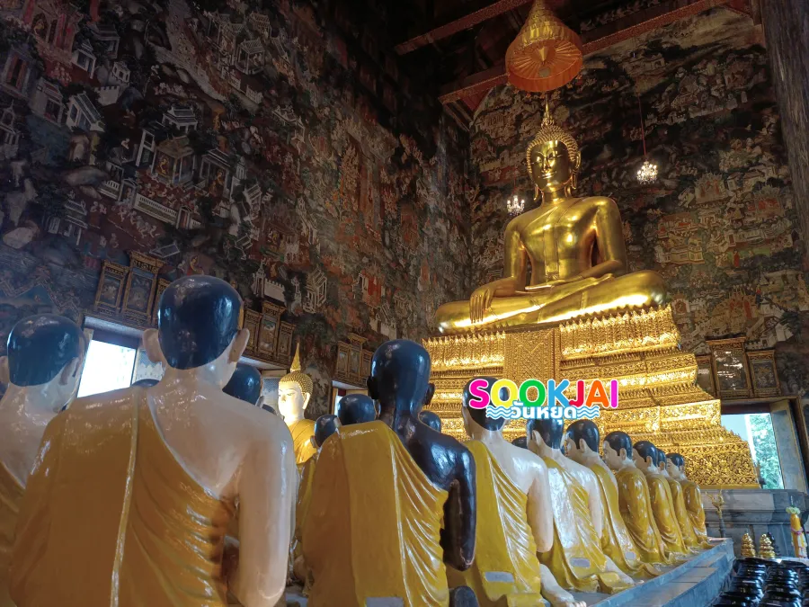 สักการะ "พระศรีศากยมุนี" วัดสุทัศน์ ชมพระอัครสาวก 80 พระองค์ สิ่งศักดิ์สิทธิ์คู่เสาชิงช้า